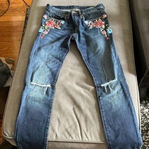 Floral Designed Jeans